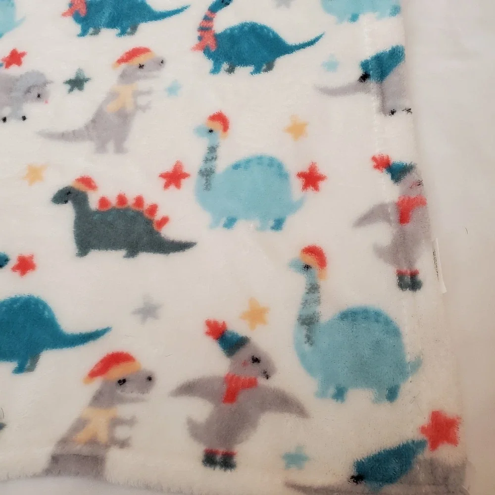 Parent's Choice Dinosaur Christmas Stars‎ Baby Blanket Plush